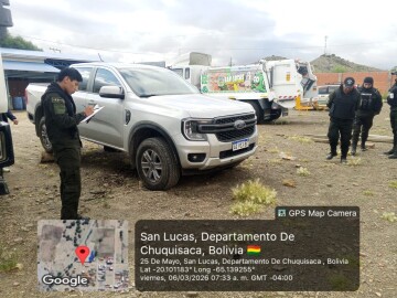 En San Lucas recuperan una camioneta robada en Argentina