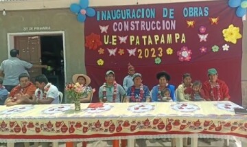 Inauguran la construcción de la unidad educativa de Patapampa