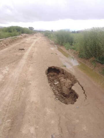 Preocupante. Constatan hundimientos en zanjas de conexión del gasoducto en Culpina