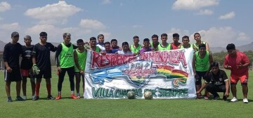 Residentes villacharqueños en Argentina llegan a Villa Charcas para participar de un torneo de fútbol