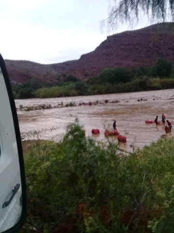 Se desborda el Rìo San Juan del Oro en Las Carreras y causa pérdidas