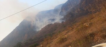 Un incendio de magnitud se desplaza por tres comunidades en Villa Charcas