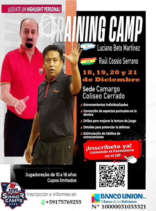 Convocan a basquetbolistas a participar del Training Camp en Camargo
