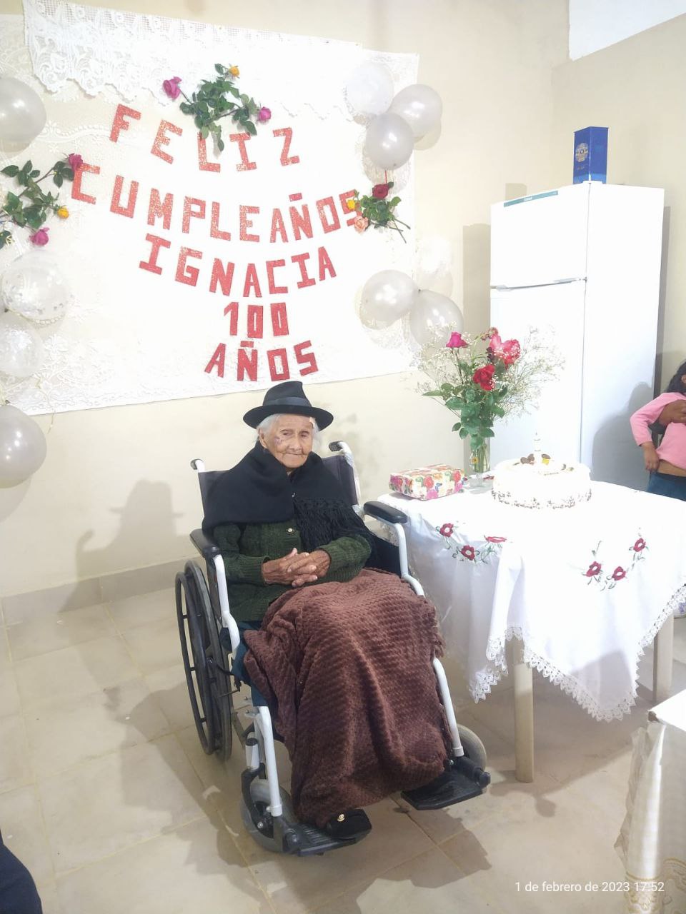 Doña Ignacia Saravia cumple un siglo de vida llena de algarabía
