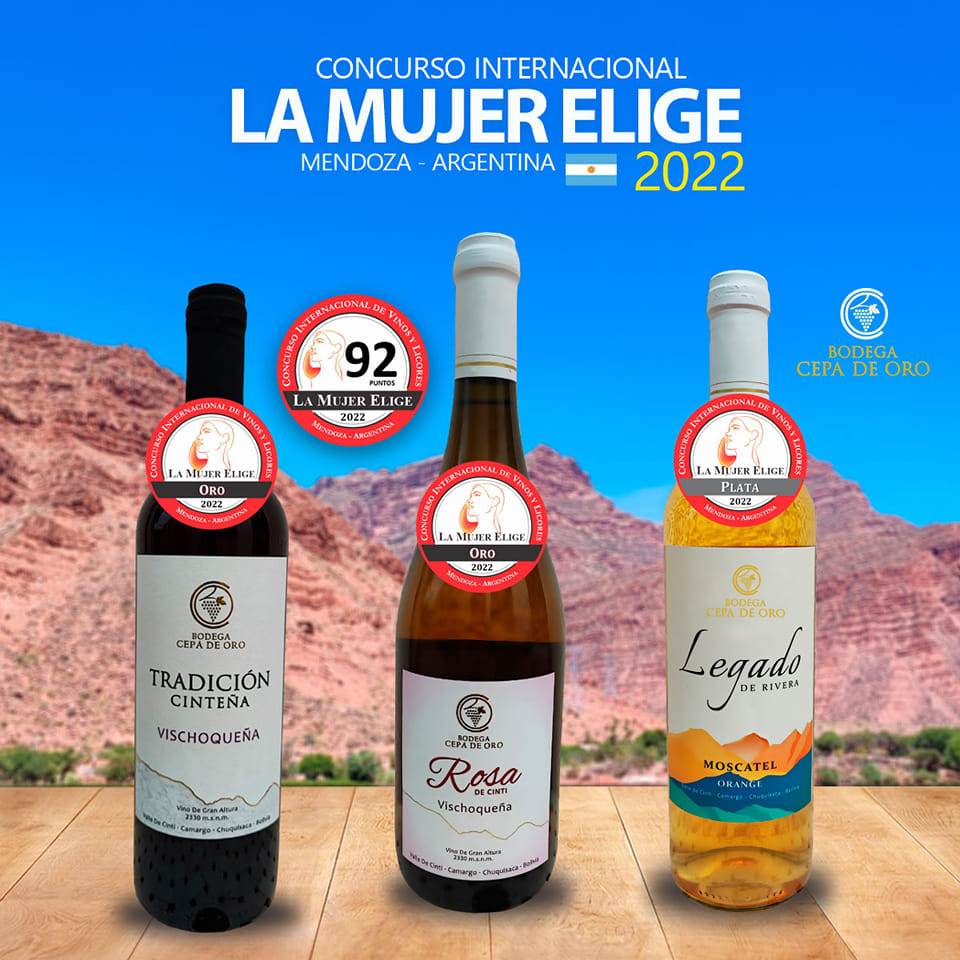 Galardonan la calidad de vinos Cepa de Oro con tres medallas