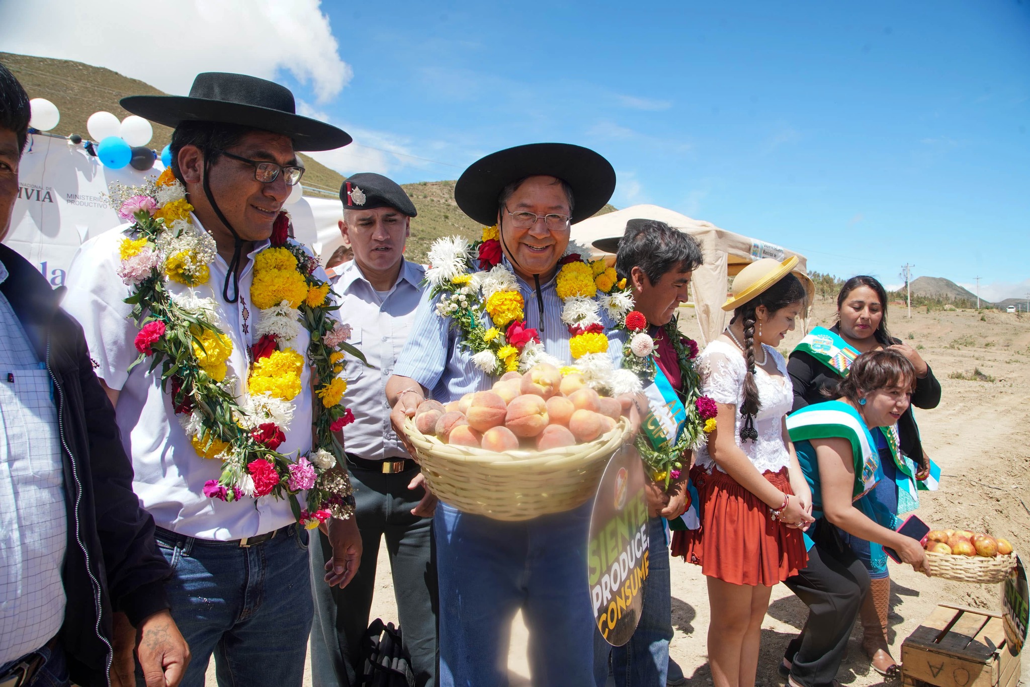 Presidente inaugura la construcción de una planta procesadora de frutas en Culpina