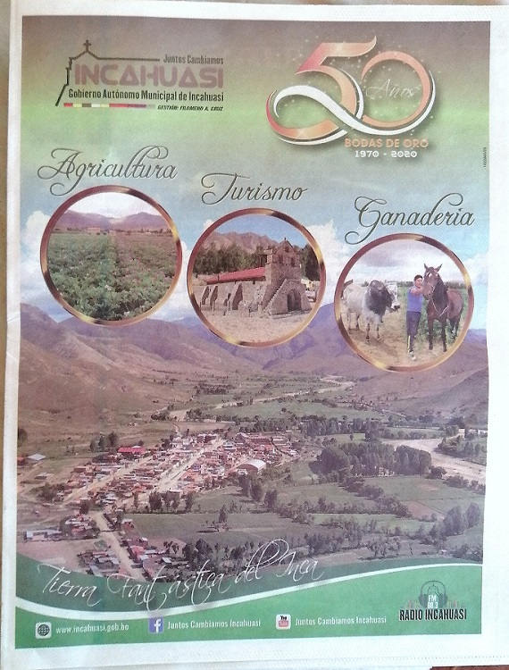 Publican separata del municipio de Incahuasi en el diario Correo del Sur