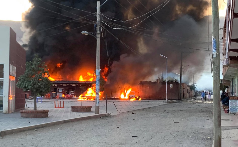 Se incendia el depósito del Sedcam en Camargo